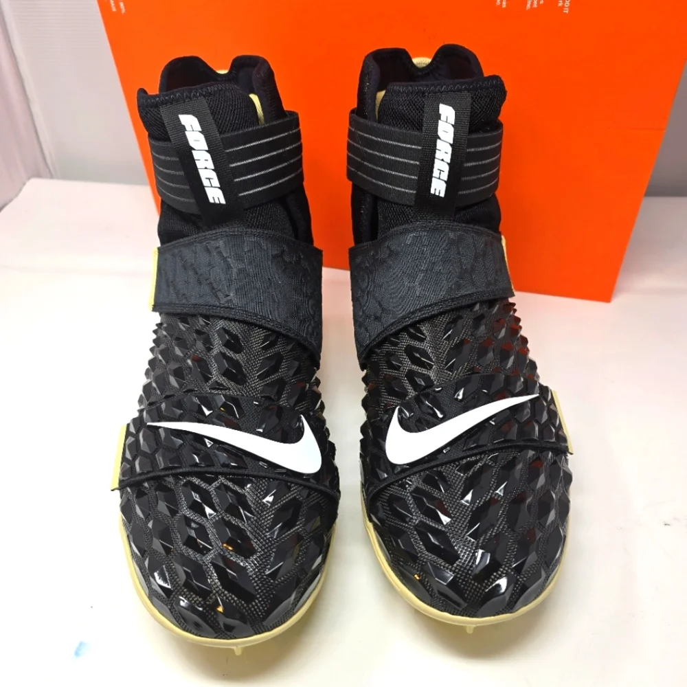 New Nike Men's Size 16 Nike‎ Force Savage Elite 2 Cleats Black Gold BV3962-011.